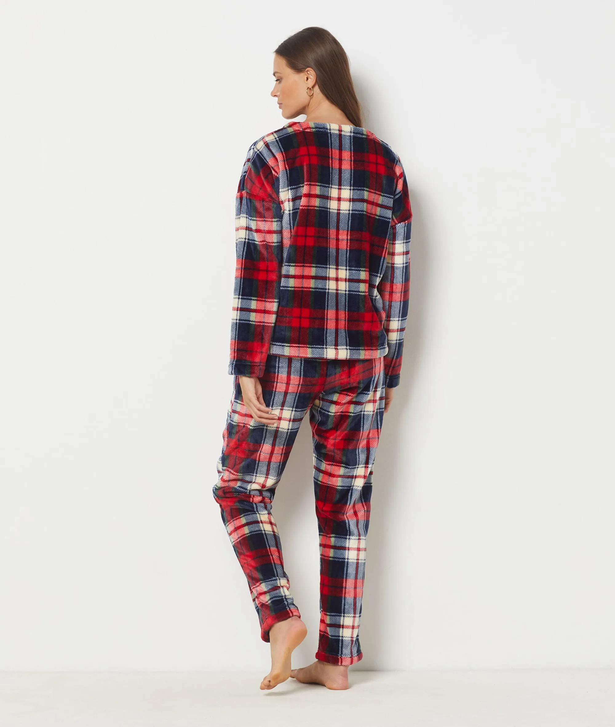 SUéTER POLAR ESTAMPADO DE CUADROS EDA MARINE  ETAM