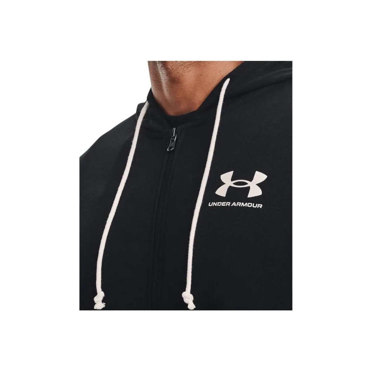 Suéter Rival Terry Full Zip Hombre Black/Onyx White