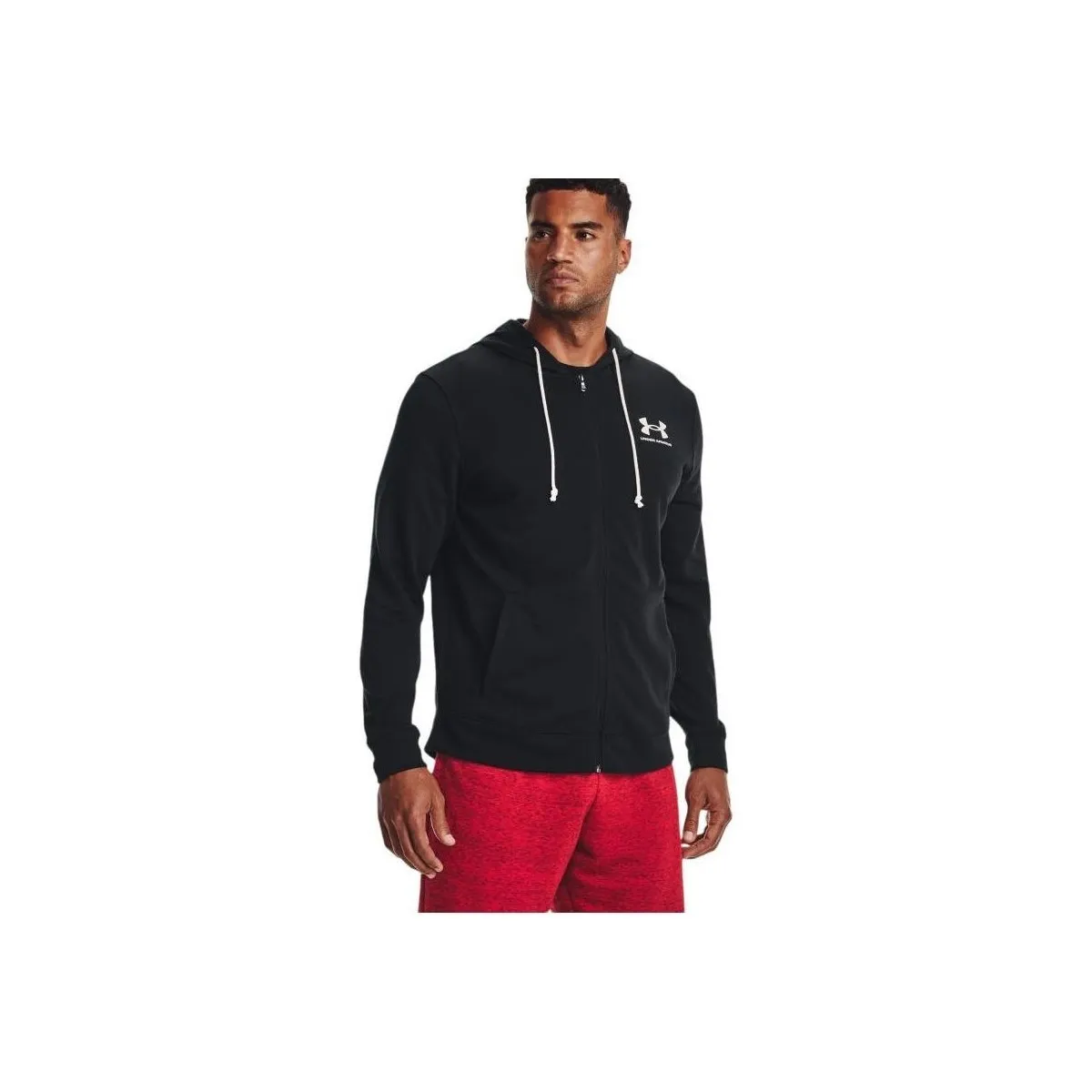 Suéter Rival Terry Full Zip Hombre Black/Onyx White