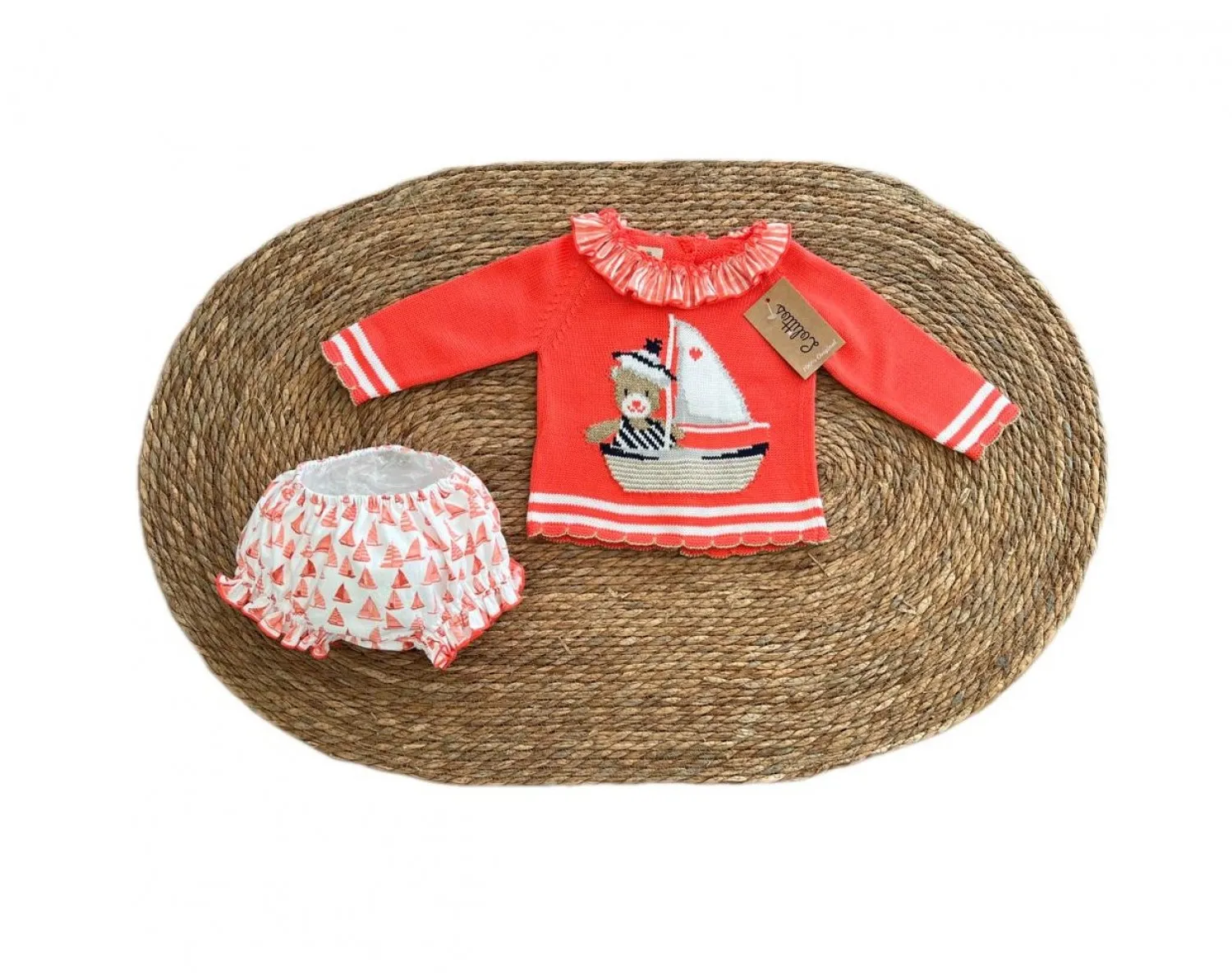 Suéter y braguita para niña. Colección Sailor de Lolittos