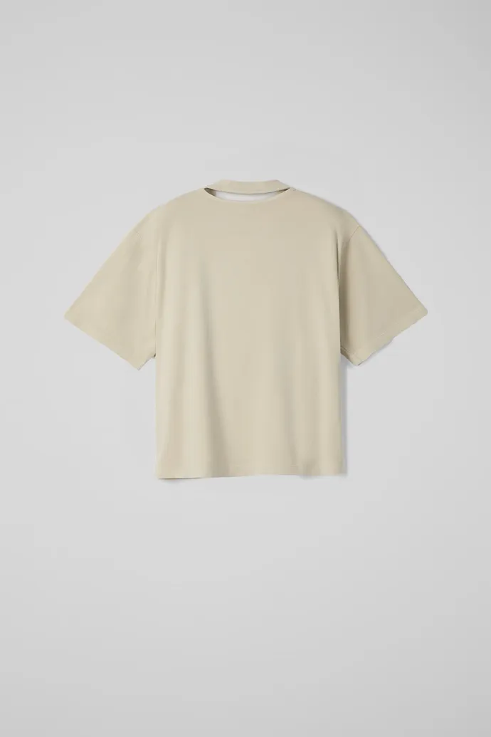 TSHIRT CAMISETA DE ALGODóN ORGáNICO BEIGE