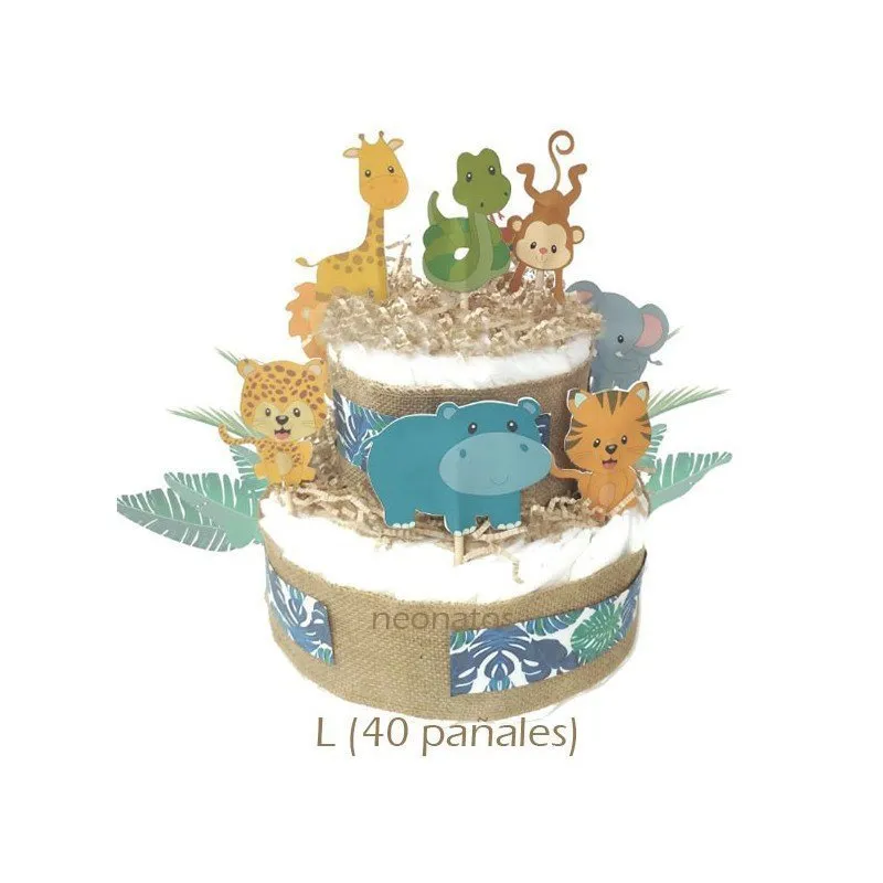 Tarta de pañales Jungla