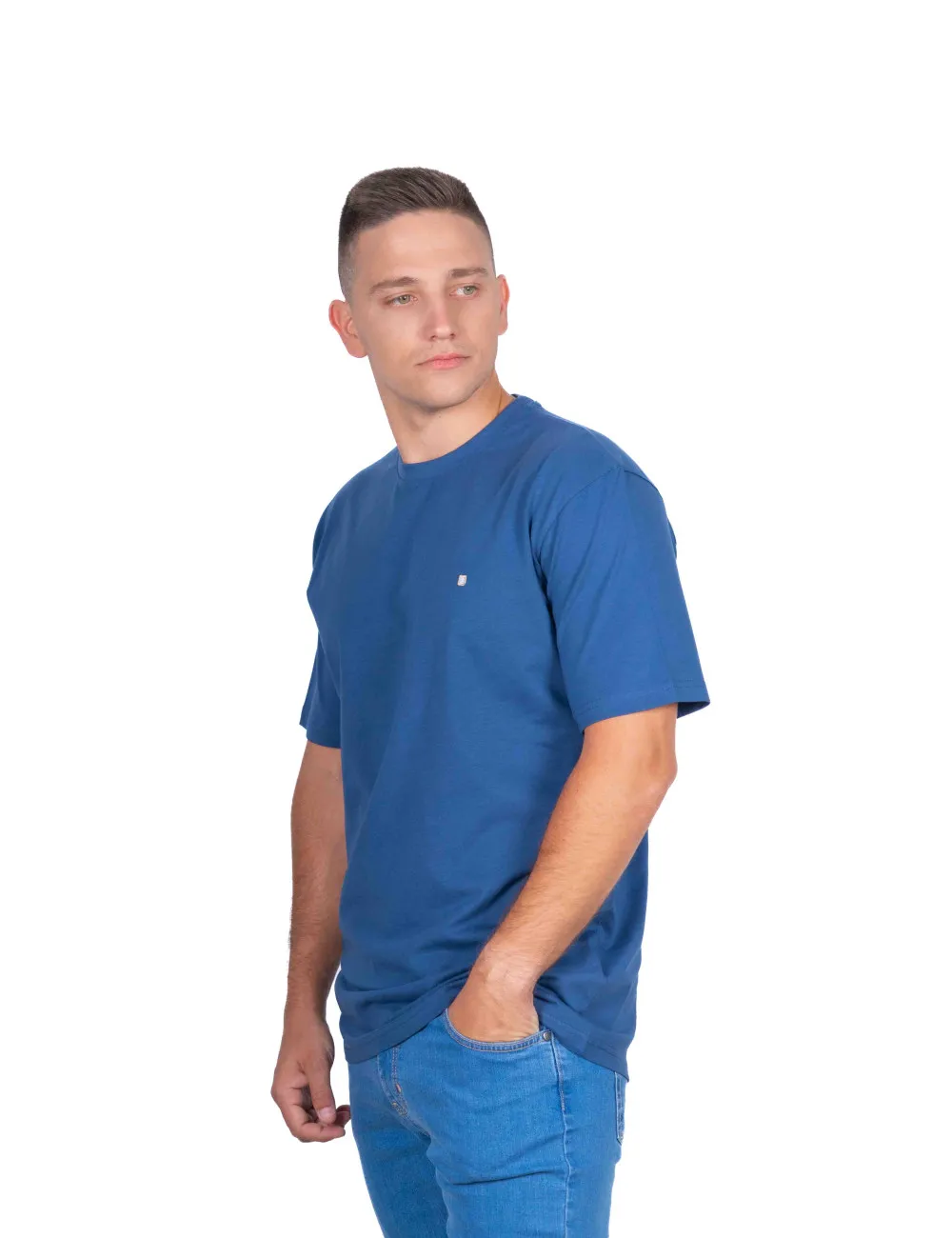 TEE 004 AZULÓN ALGODÓN ORGANICO 100%