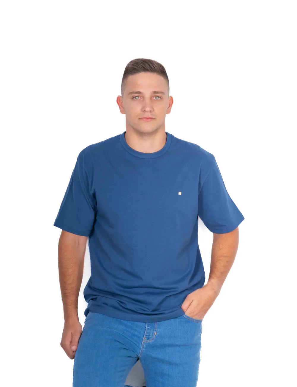 TEE 004 AZULÓN ALGODÓN ORGANICO 100%