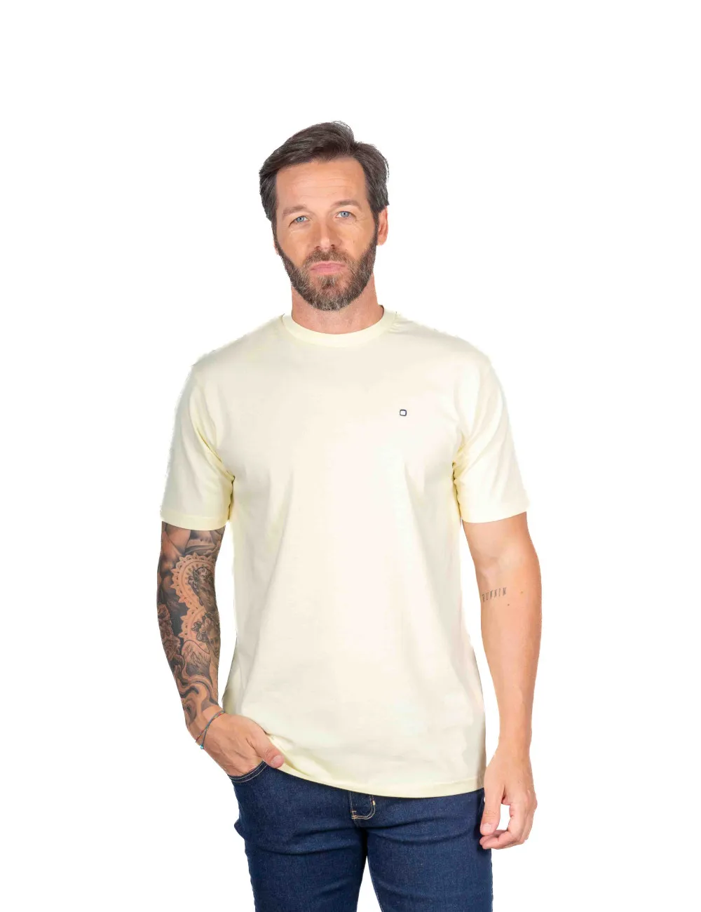 TEE 004 BEIG ALGODÓN ORGANICO 100%