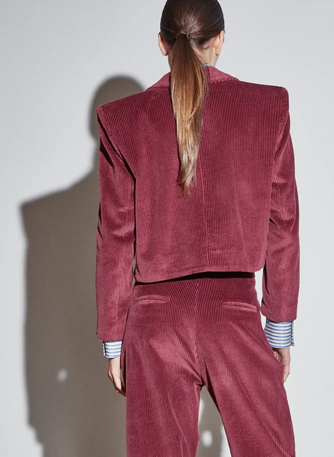 THE LABEL EDITION AMBER  CHAQUETA DE ALGODóN RECTA EN ROJO
