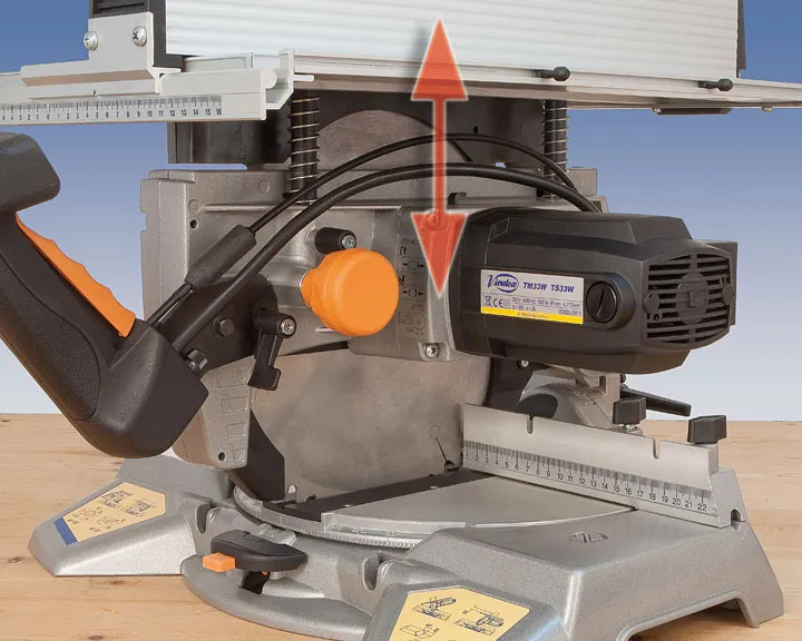 TM33W Tronzadora abatible con mesa superior