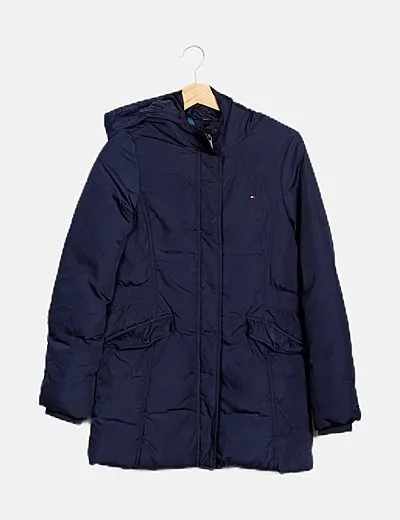 Tommy Hilfiger Abrigo azul marino acolchado