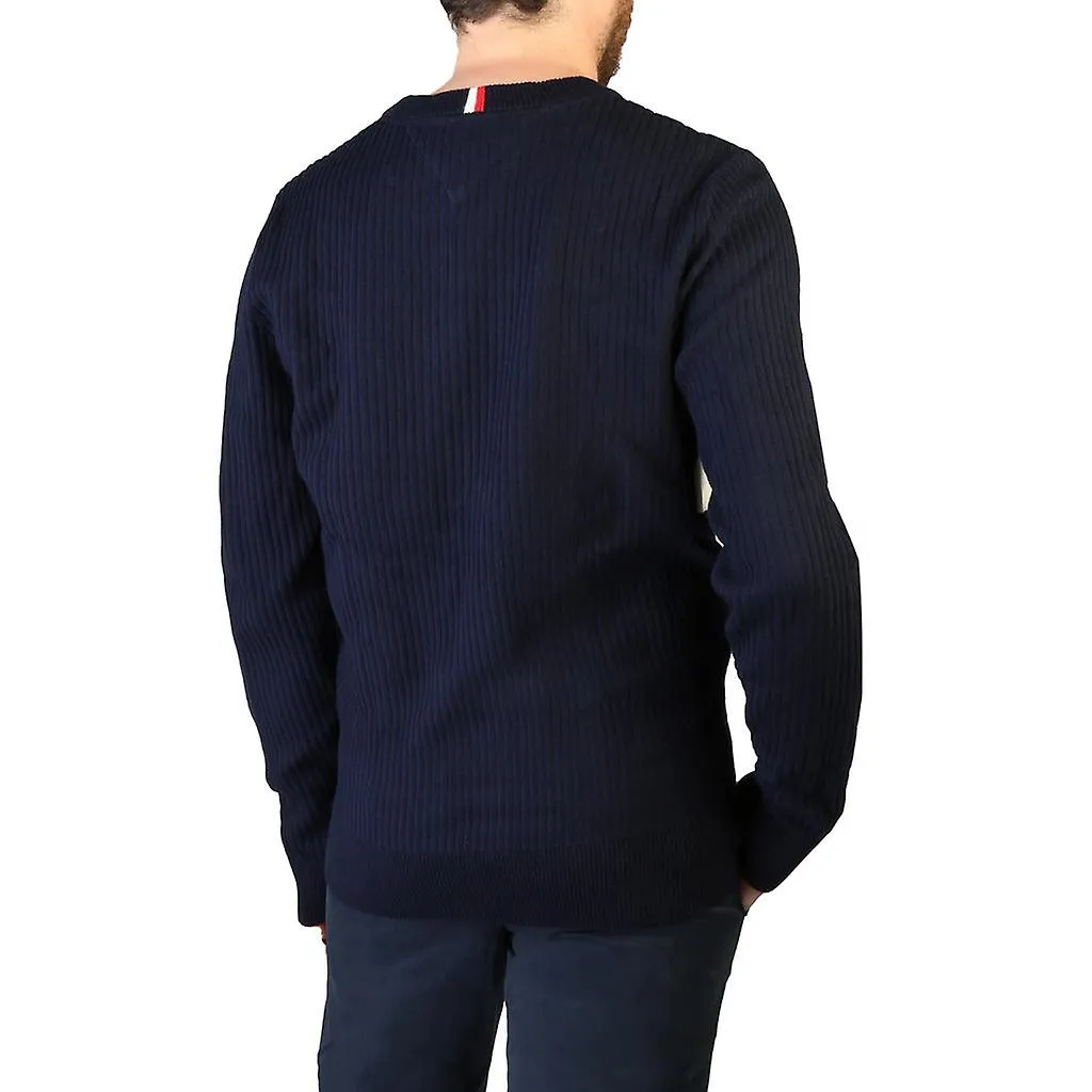 Tommy hilfiger mw0mw25413 0gy suéter de algodón azul