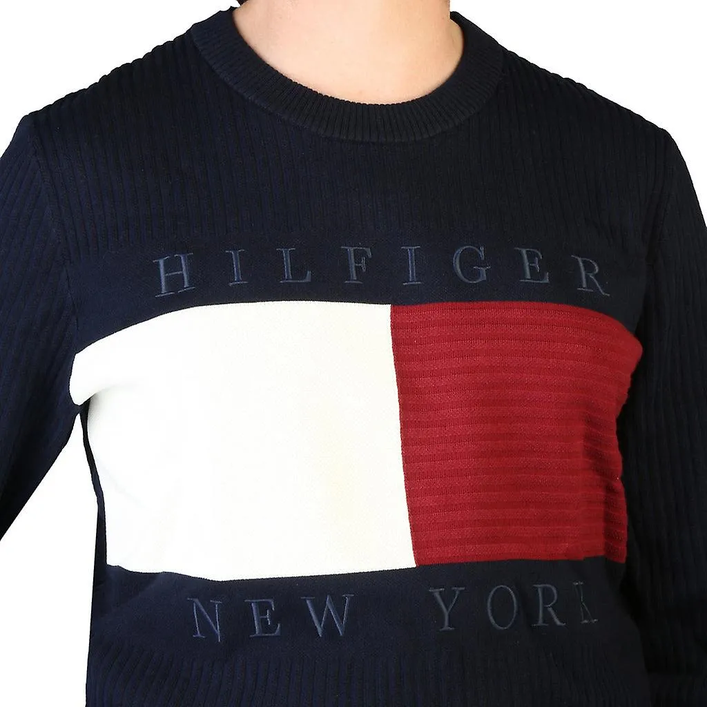 Tommy hilfiger mw0mw25413 0gy suéter de algodón azul