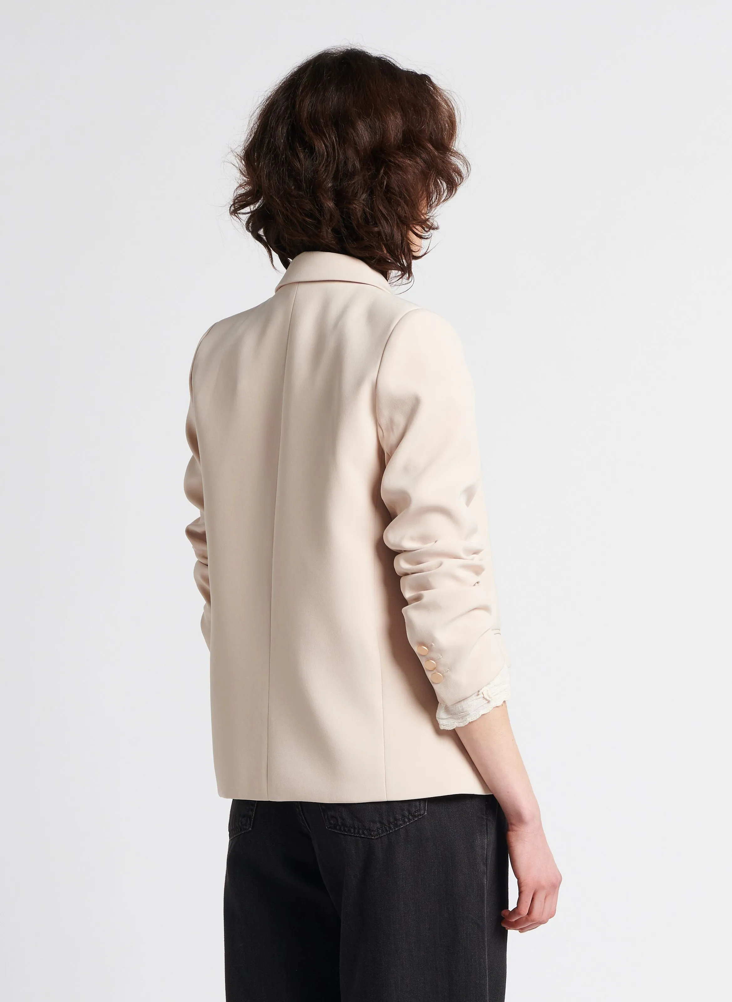 VALERIE  CHAQUETA SASTRE RECTA EN BEIGE