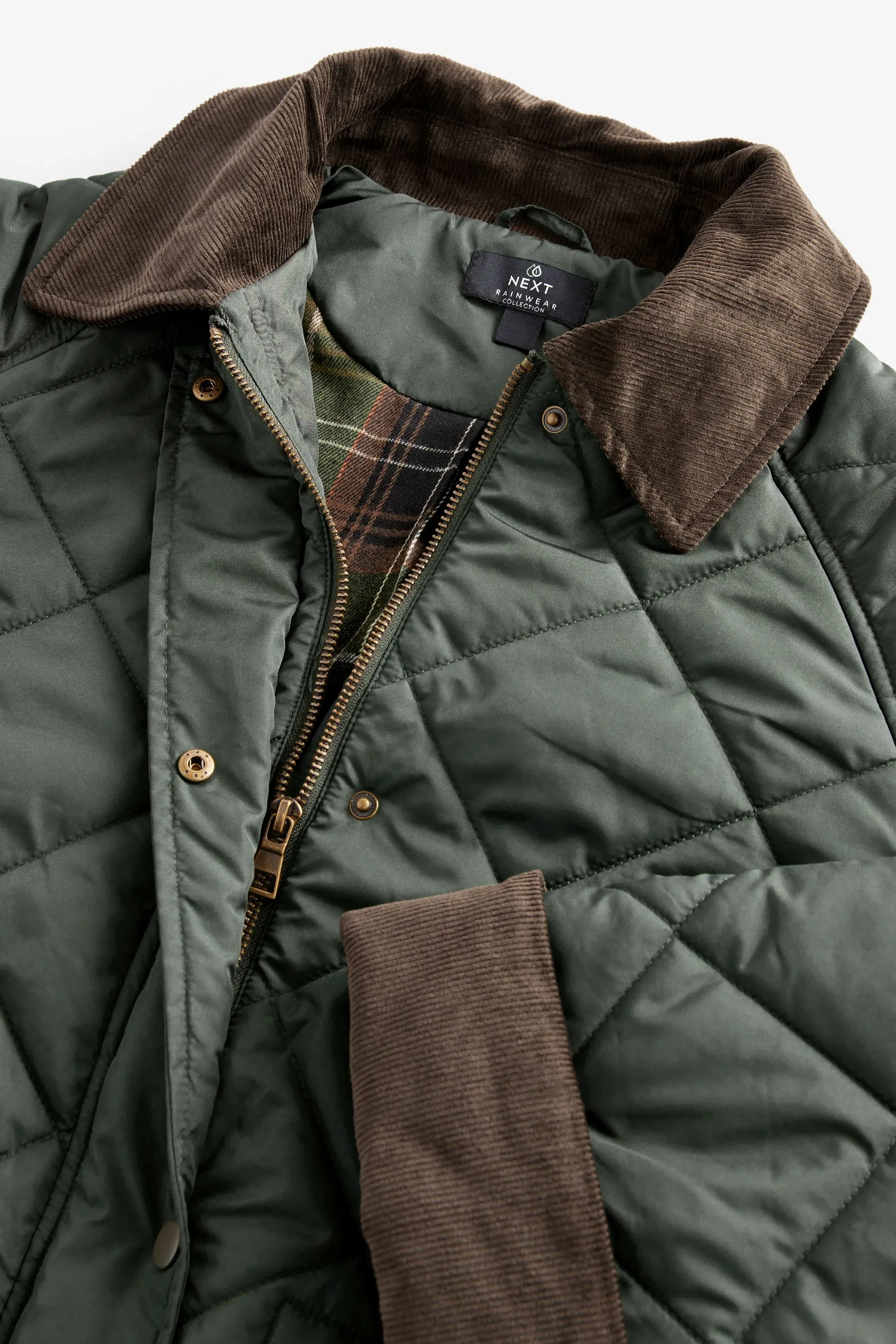 VERDE CAQUI  QUILTED CORD COLLAR JACKET