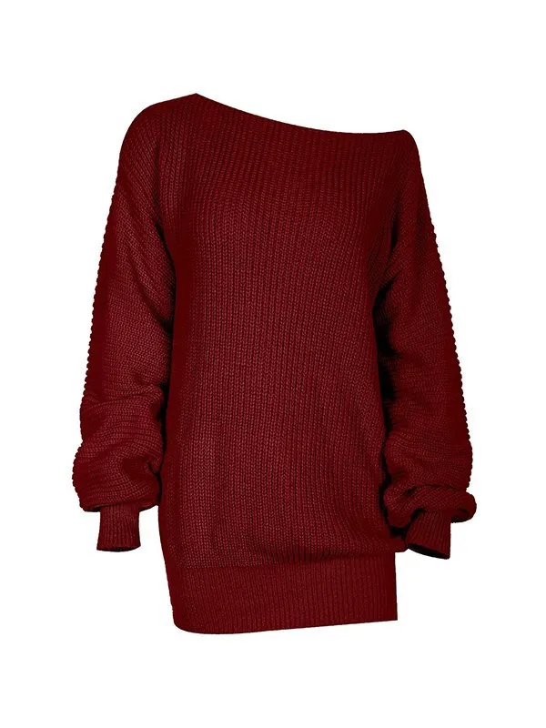Vestido estilo suéter informal con mangas acampanadas y varias prendas
