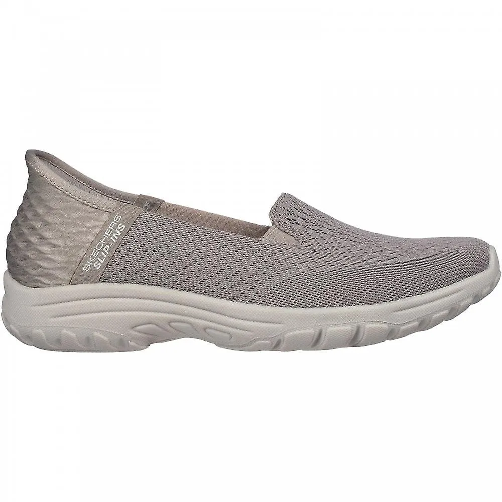 WOMEN'S SKECHERS REGGAE FEST 2.0  GUIDING | TAUPE | WOMENS SLIP INS BALLET PUMP SHOES