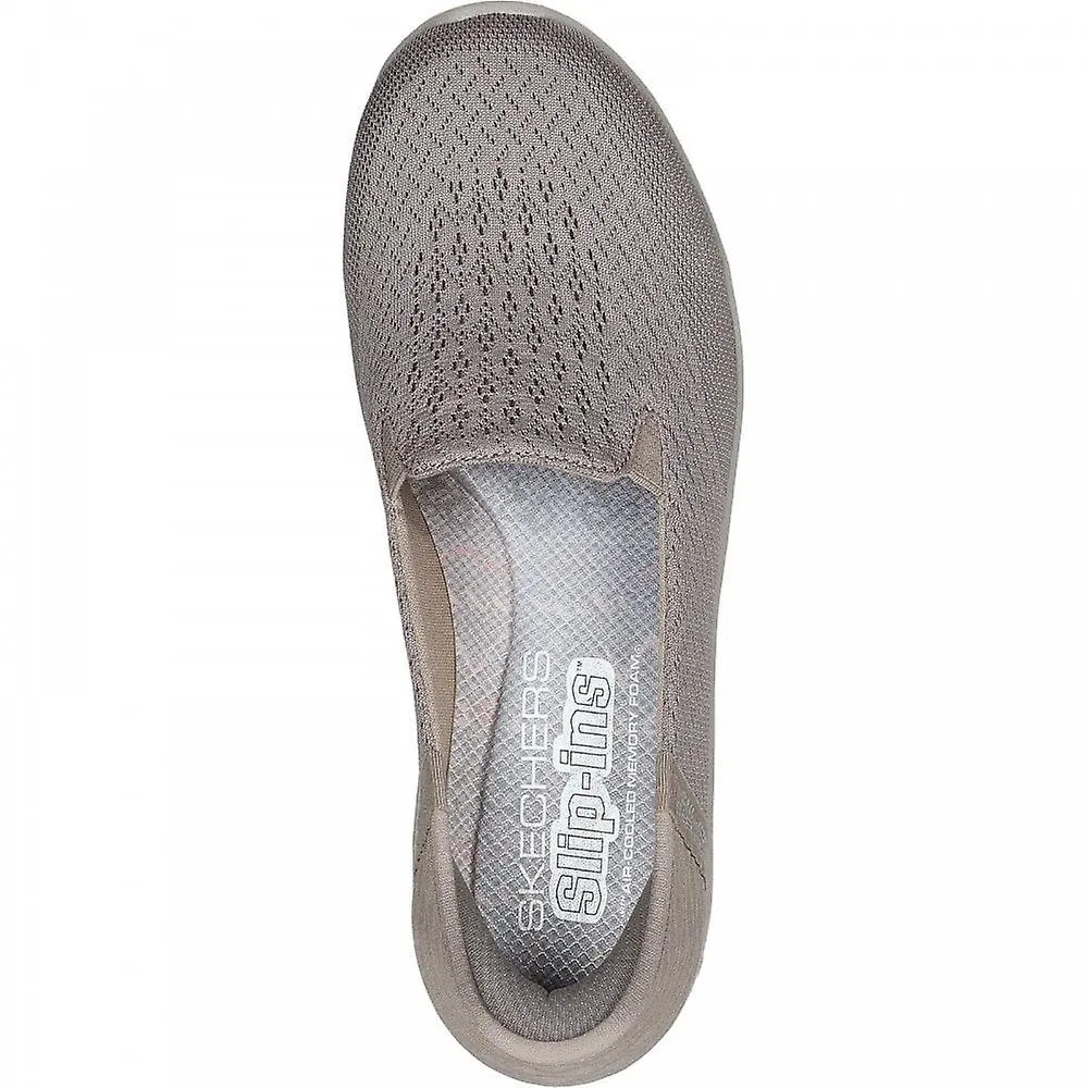 WOMEN'S SKECHERS REGGAE FEST 2.0  GUIDING | TAUPE | WOMENS SLIP INS BALLET PUMP SHOES