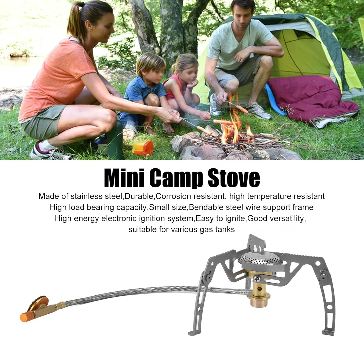 WXQZHF Mini Estufa de Campamento  Estufa de montañismo Plegable portátil  Estufa de Gas  Estufa de Gas for Acampar  Estufas de C
