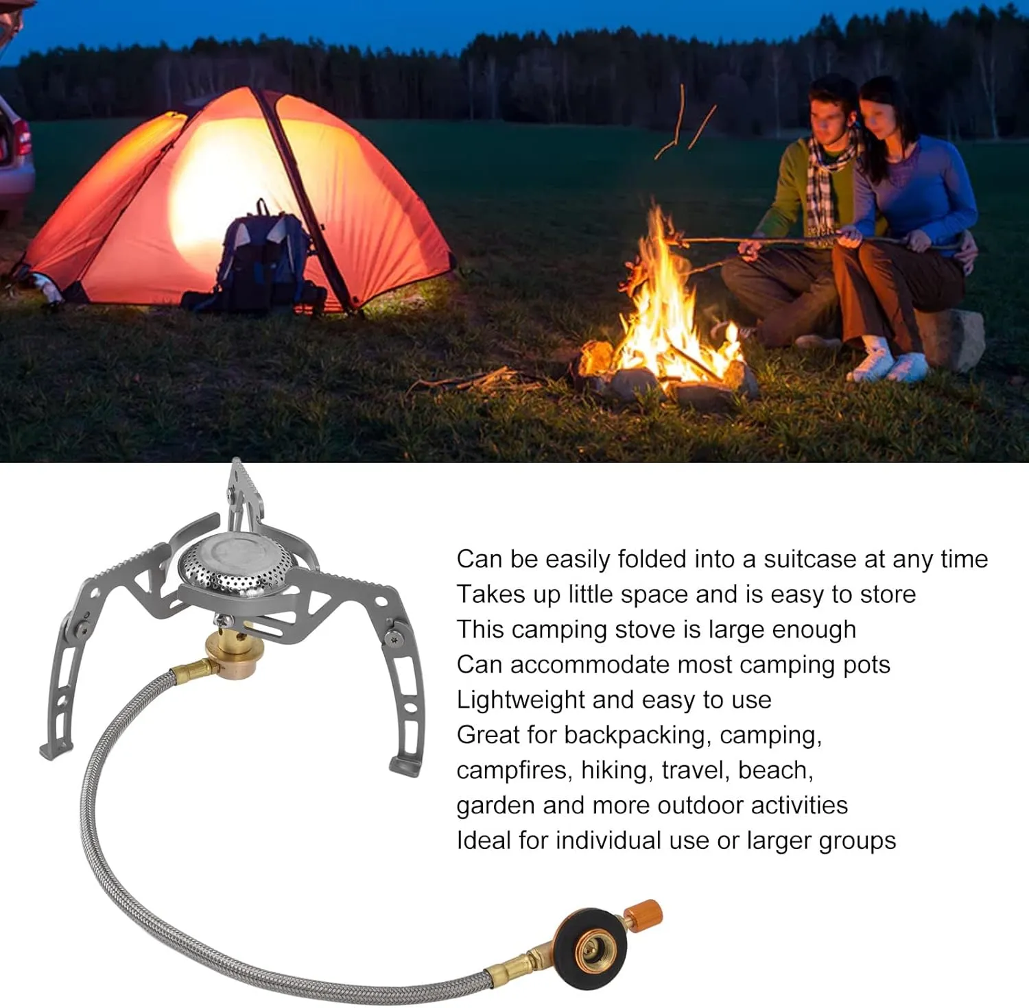 WXQZHF Mini Estufa de Campamento  Estufa de montañismo Plegable portátil  Estufa de Gas  Estufa de Gas for Acampar  Estufas de C