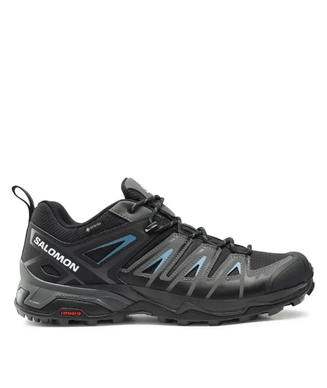 ZAPATILLAS DE MONTAñA SALOMON X ULTRA PIONEER GORETEX NEGRO/GRIS/AZUL HOMBRE