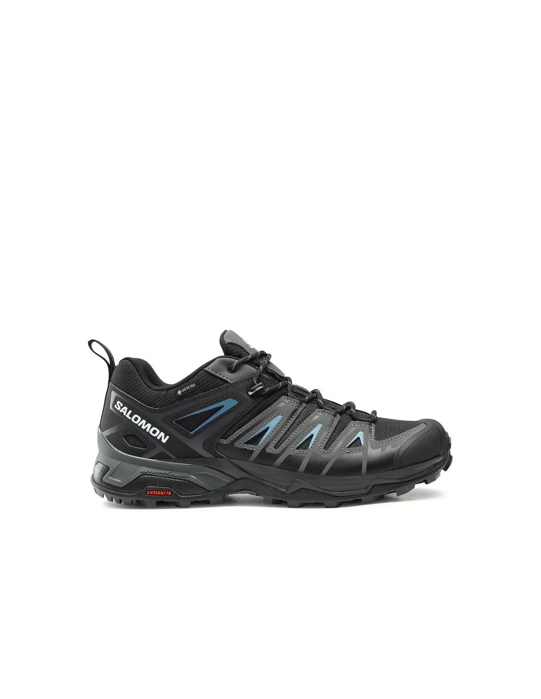 ZAPATILLAS DE MONTAñA SALOMON X ULTRA PIONEER GORETEX NEGRO/GRIS/AZUL HOMBRE
