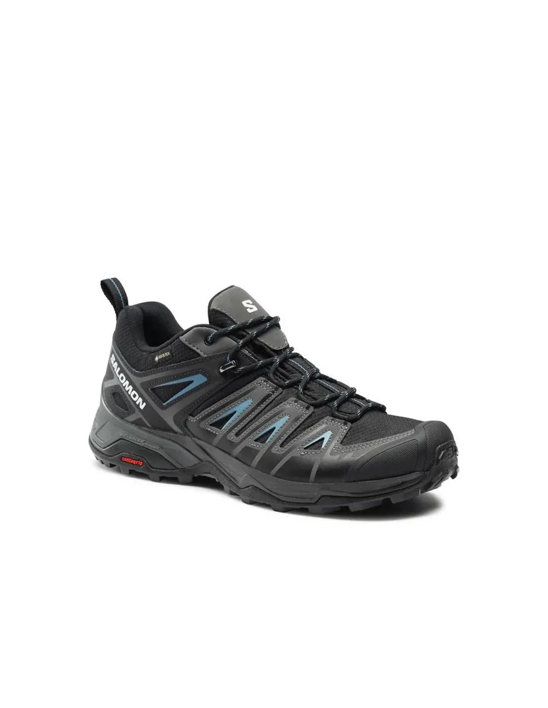 ZAPATILLAS DE MONTAñA SALOMON X ULTRA PIONEER GORETEX NEGRO/GRIS/AZUL HOMBRE