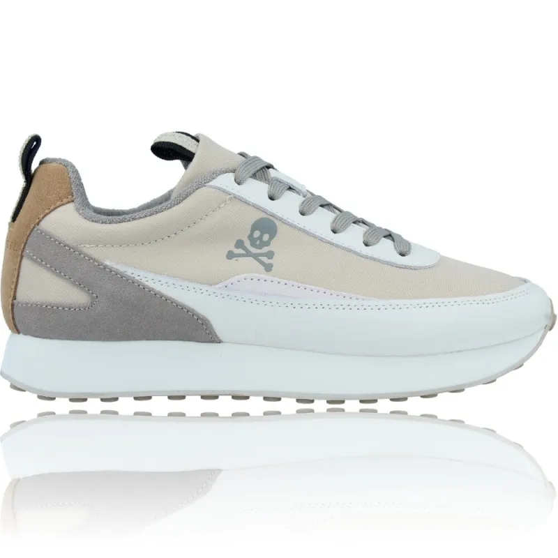 Zapatillas Deportivas Sneakers Casual de Piel para Mujeres de Scalpers 30013 Gina