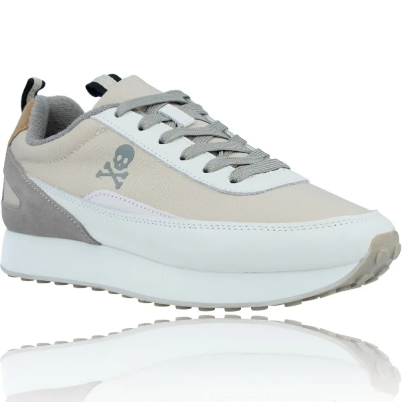 Zapatillas Deportivas Sneakers Casual de Piel para Mujeres de Scalpers 30013 Gina