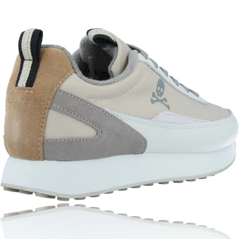 Zapatillas Deportivas Sneakers Casual de Piel para Mujeres de Scalpers 30013 Gina