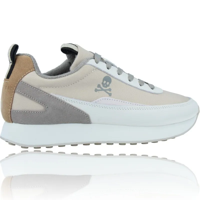 Zapatillas Deportivas Sneakers Casual de Piel para Mujeres de Scalpers 30013 Gina