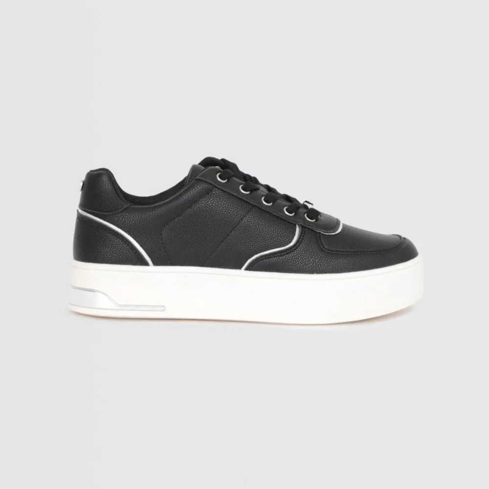 Zapatillas Urbanas Malabar Collection Para Mujer Trama Gold Negro