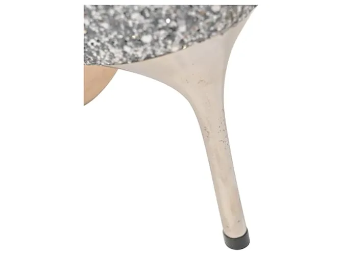 Zapatos de tacón Romy en purpurina plateada Jimmy Choo Plata 