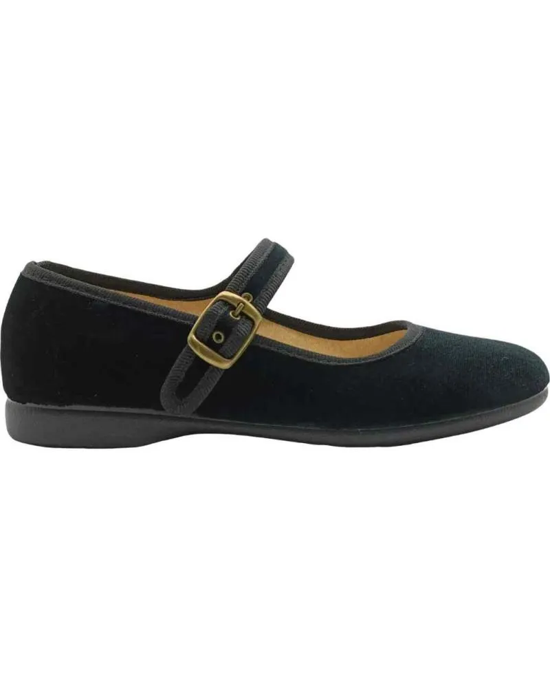 Zapatos TOKOLATE  de Niña M TERCIOPELO  NEGRO