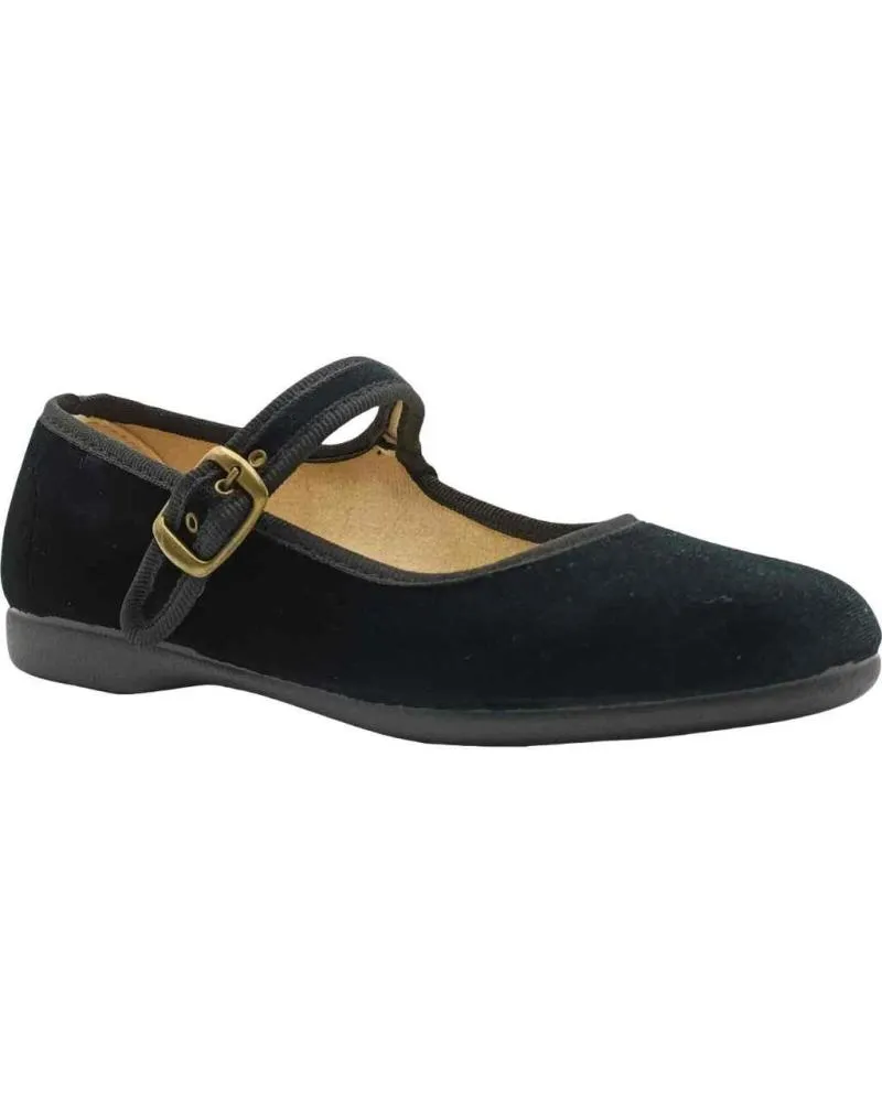 Zapatos TOKOLATE  de Niña M TERCIOPELO  NEGRO