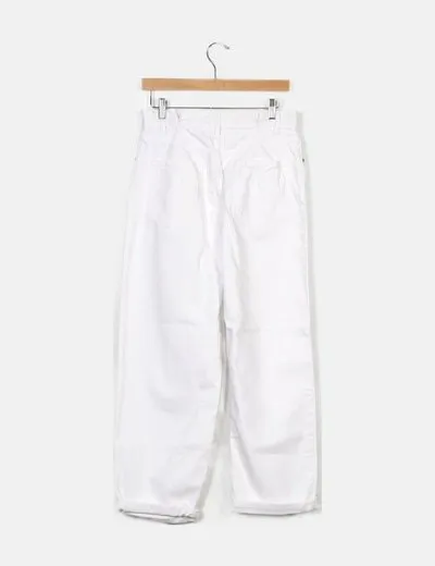 Zara Jeans denim boyfriend blanco
