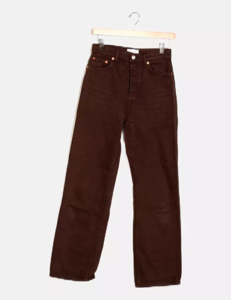 Zara Jeans denim marrón recto