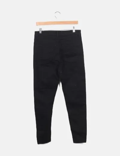 Zara Jeans denim negro ripped