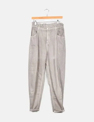 Zara Jeans paperbag gris