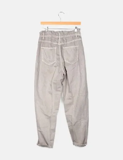 Zara Jeans paperbag gris