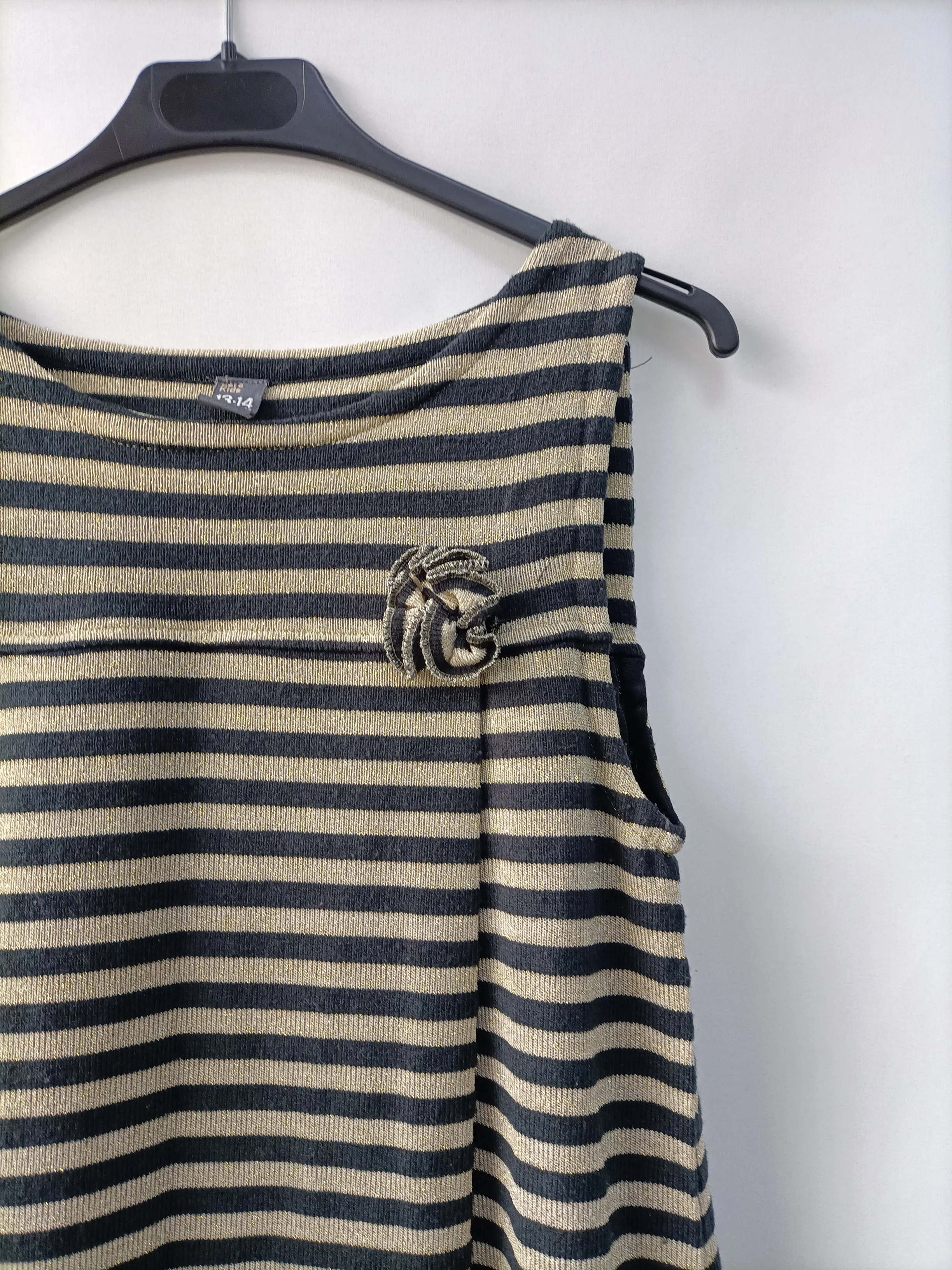 ZARA. VESTIDO CORTO RAYAS T.13/4 AñOS