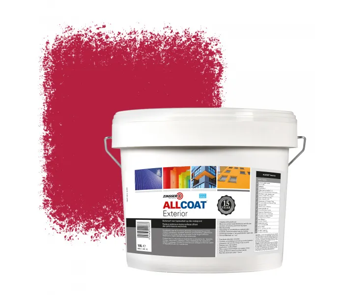 ZINSSER ALLCOAT PINTURA EXTERIOR PARA PAREDES RAL 3027 VIOLETA SEñAL  10 LITRO