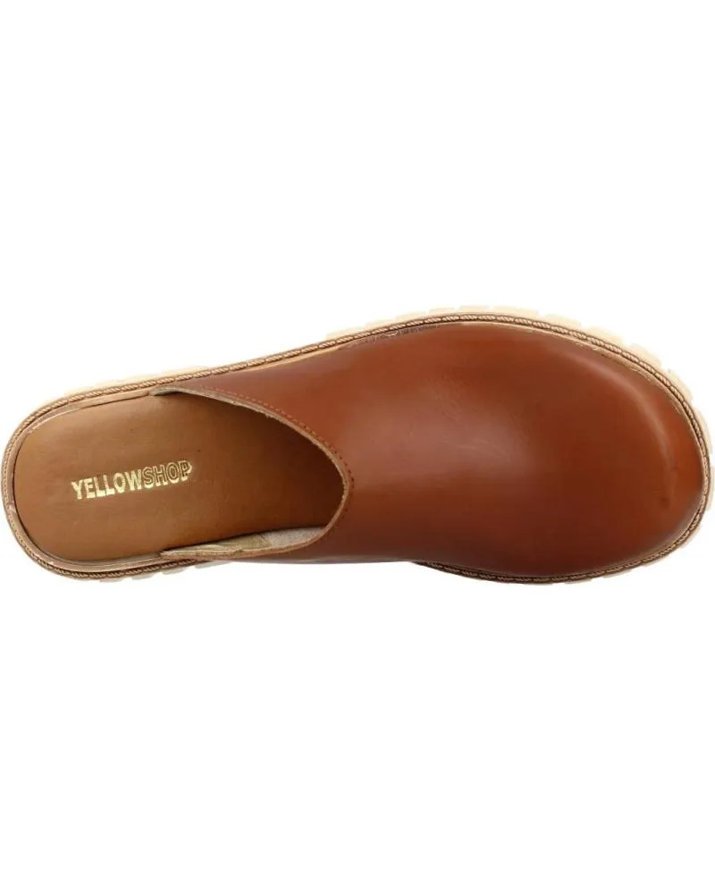 Zuecos de Mujer YELLOW LENA MARRON