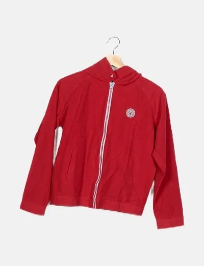 ZY Chaqueta roja capucha