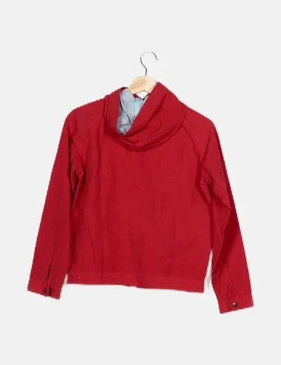 ZY Chaqueta roja capucha