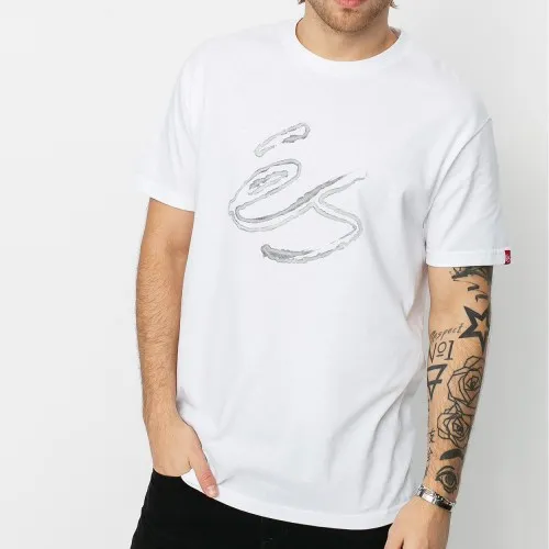 éS Ghost Script Tee White
